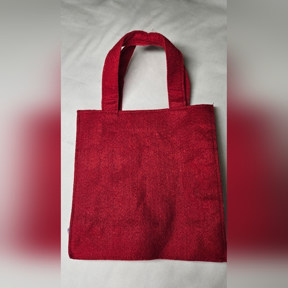 NIP Vibrant Red Felt Small Reindeer Tote Bag - Picture 2 of 9